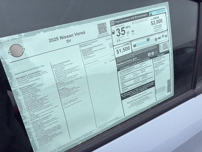 2025 Nissan Versa SV