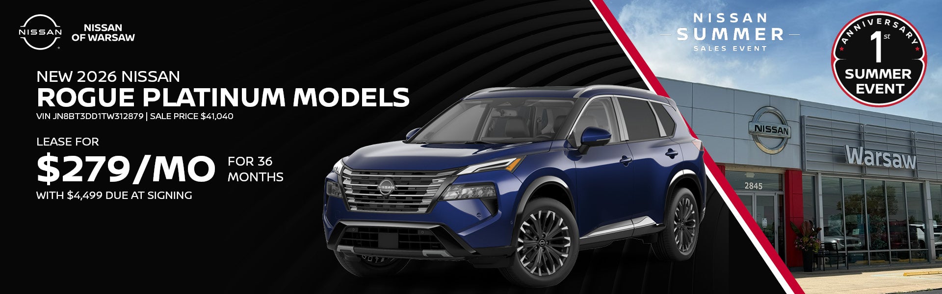 New 2026 Nissan Rogue Platinum Models