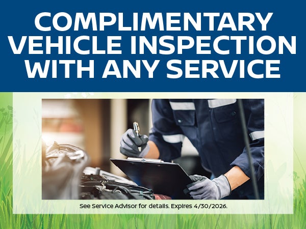 Complimentary Vehicle Inspection With Any Service