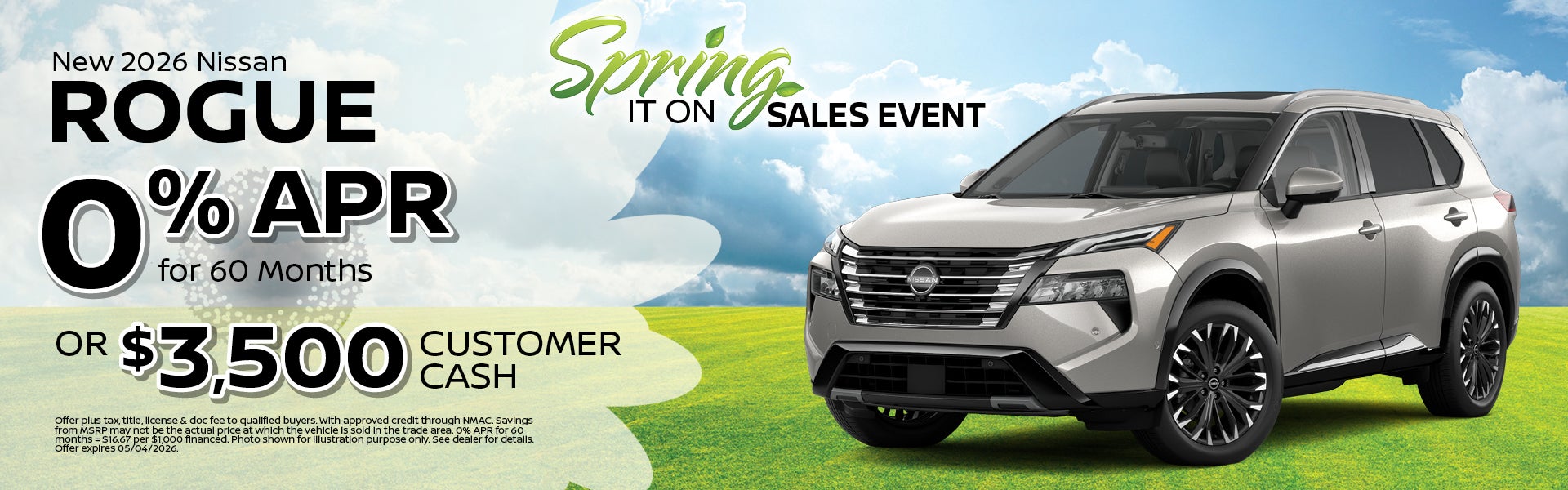 2026 Nissan Rogue Offer | Nissan of Warsaw