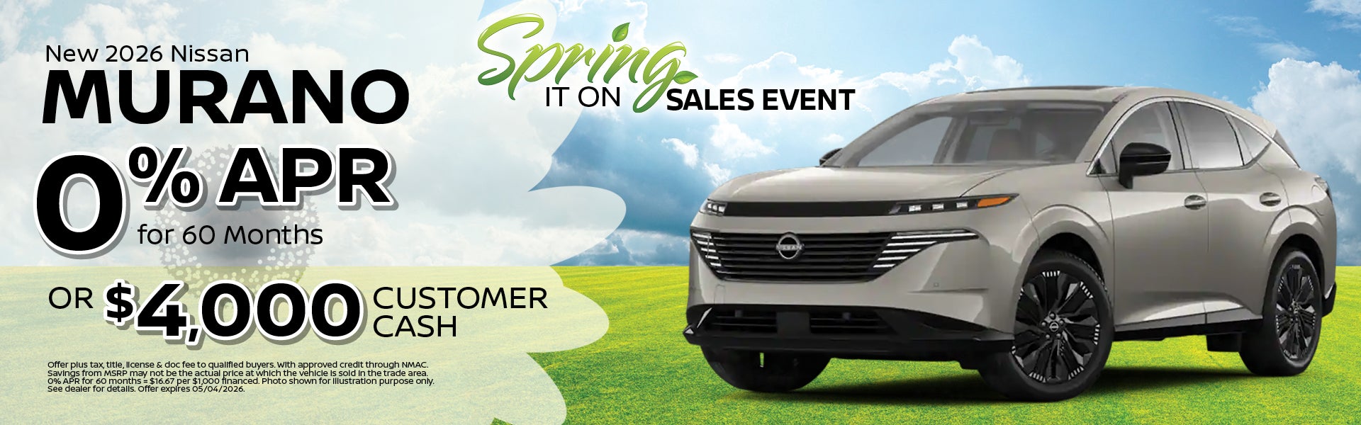 2026 Nissan Murano Offer | Nissan of Warsaw