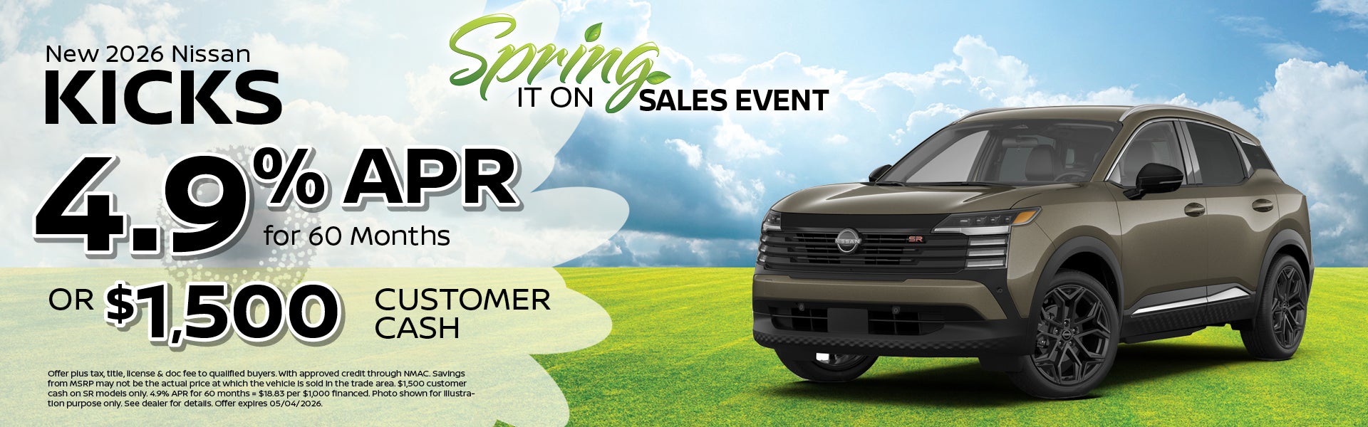 2026 Nissan Kicks Offer | Nissan of Warsaw