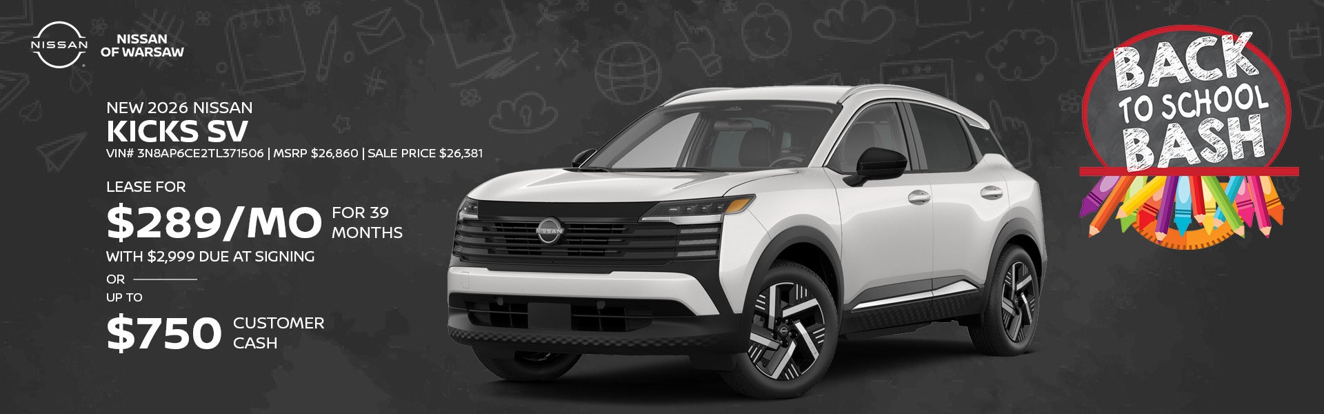 New 2026 Nissan Kicks SV