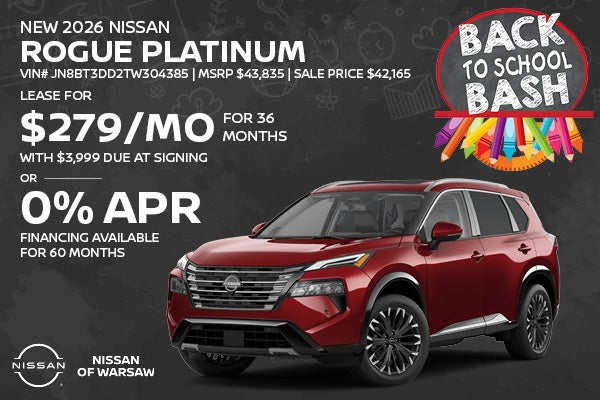 New 2026 Nissan Rogue Platinum