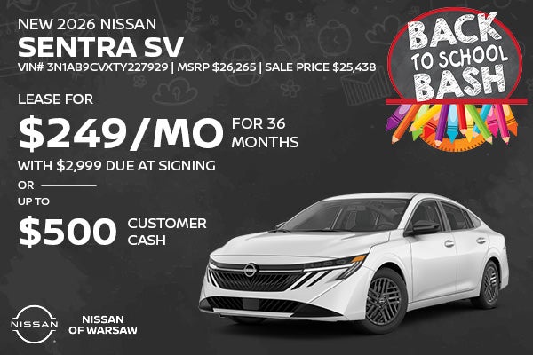 New 2026 Nissan Sentra SV 