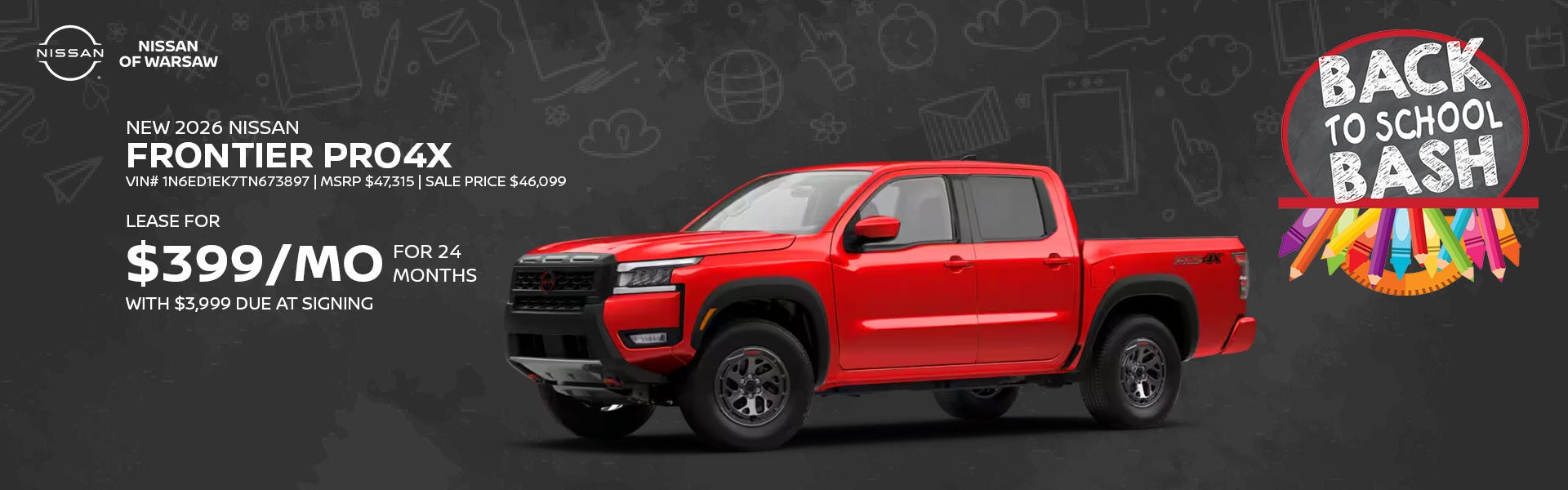 New 2026 Nissan Frontier Pro4x 