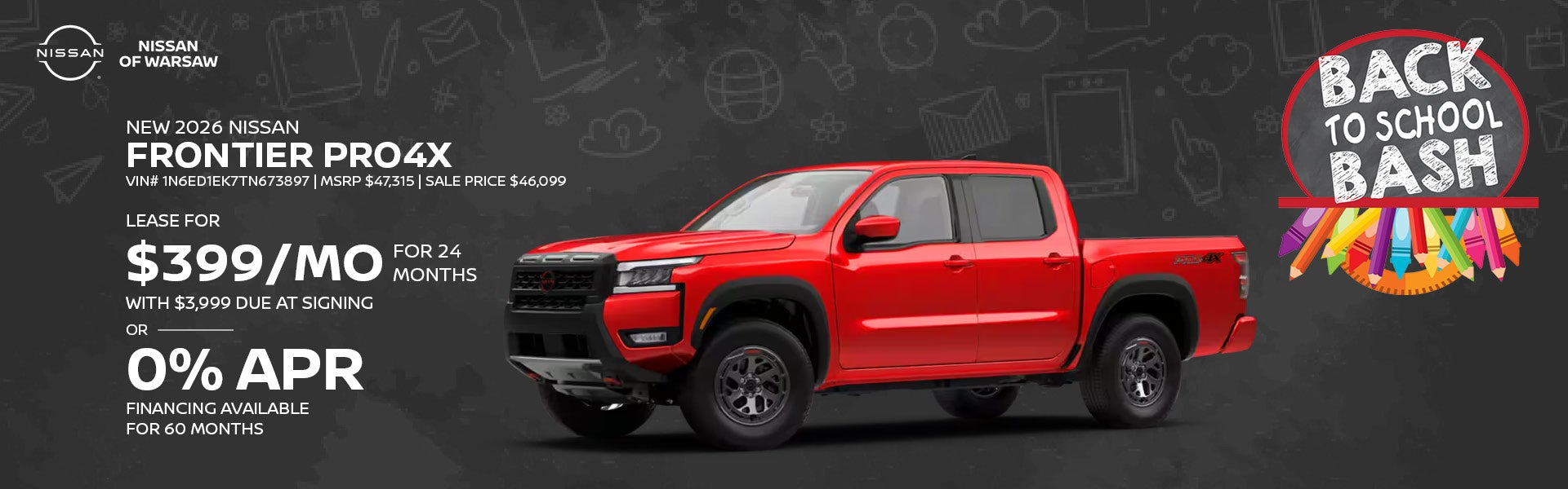 New 2026 Nissan Frontier Pro4x 