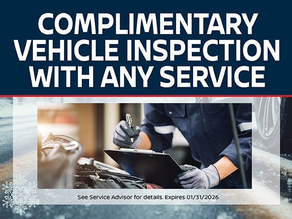 Complimentary Vehicle Inspection With Any Service