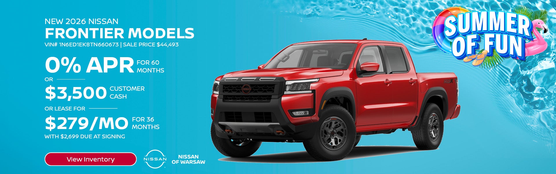Select New 2026 Nissan Frontier Models