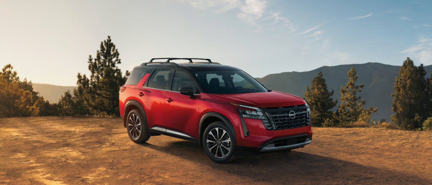 2026 Nissan Pathfinder parked atop mountain
