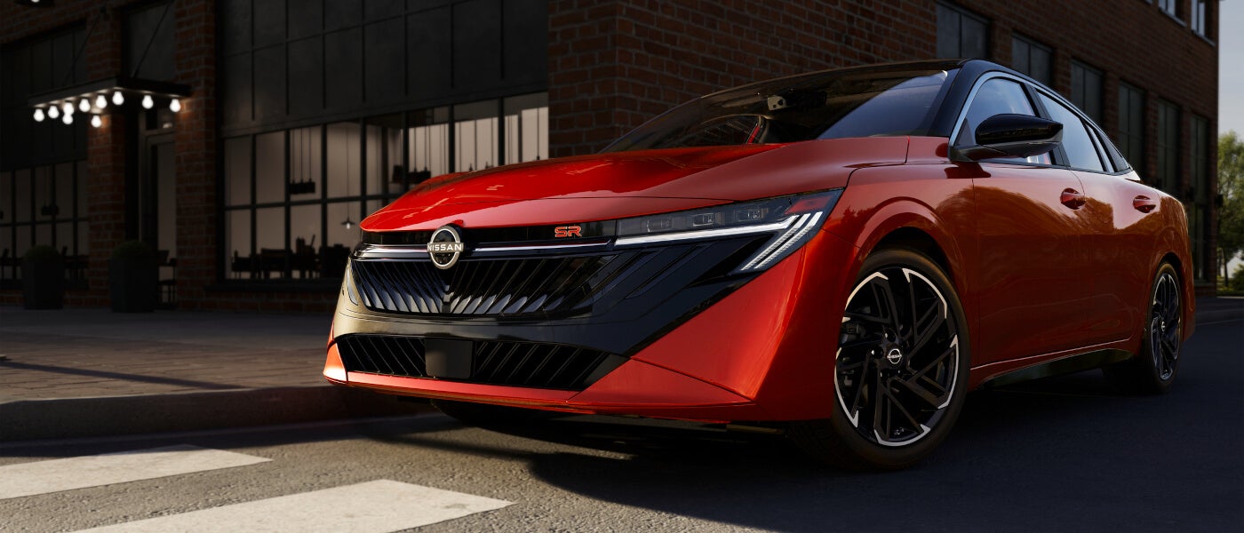 2026 Nissan Sentra close up in town