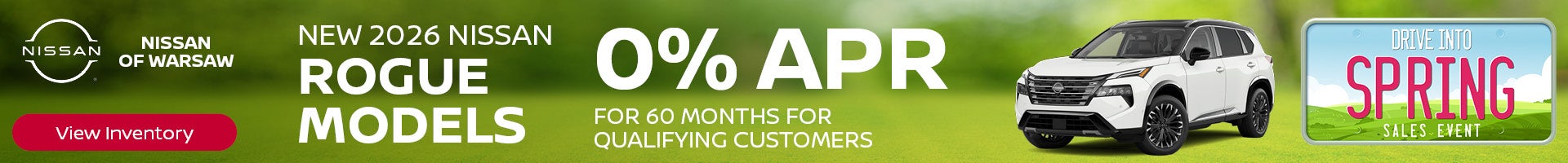 Save on New 2026 Nissan Rogue Models in Warsaw, IN