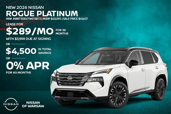  New 2026 Nissan Rogue Platinum
