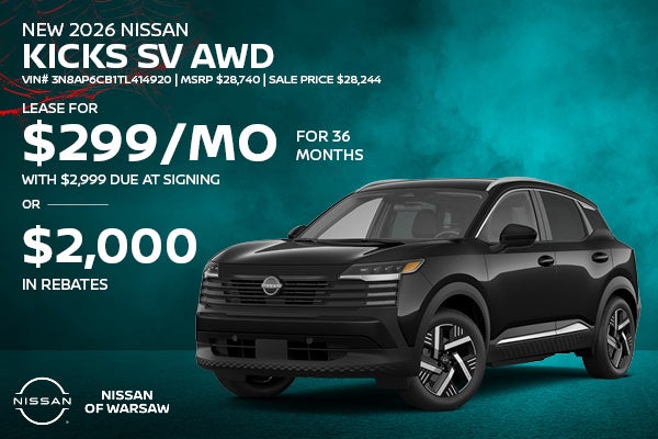 New 2026 Nissan Kicks SV AWD